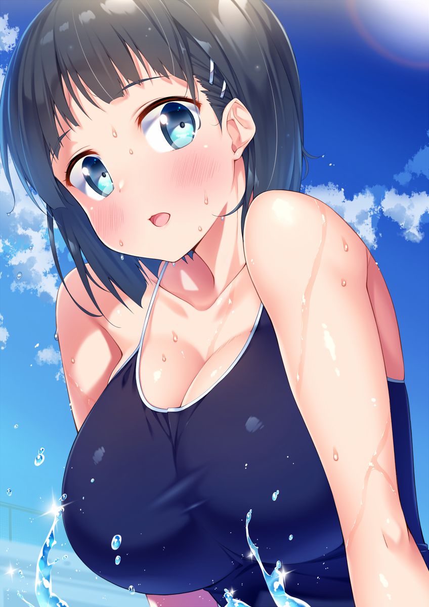 スク水の可愛い二次元画像。