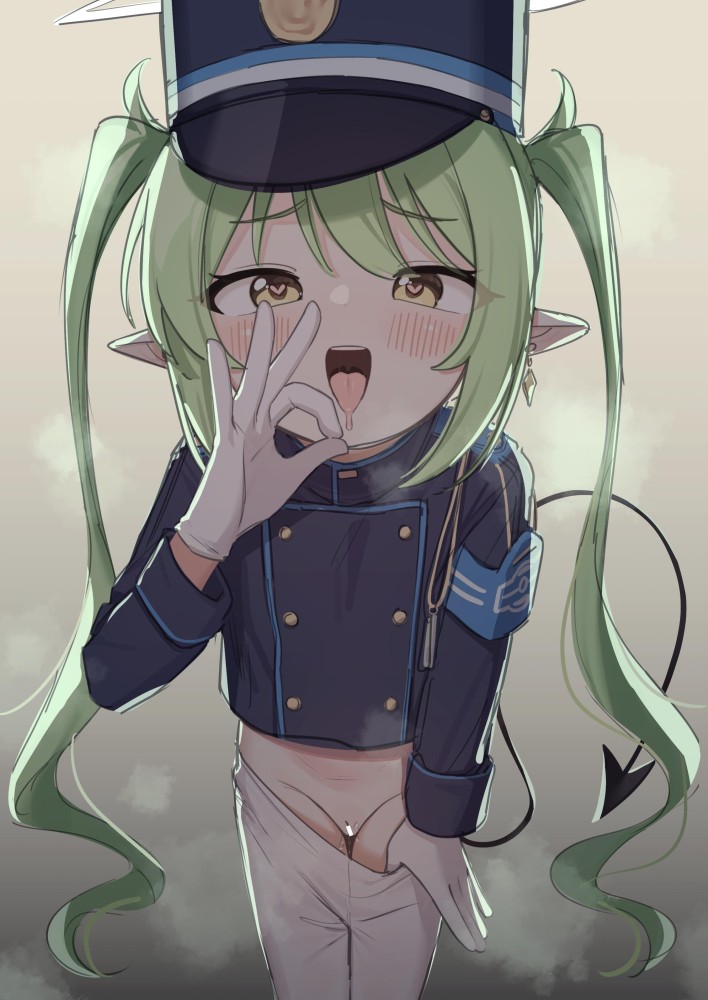 緑髪のエロい画像