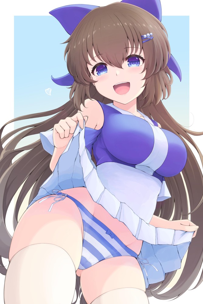 縞パンのエロ画像を見て幸せになろう！