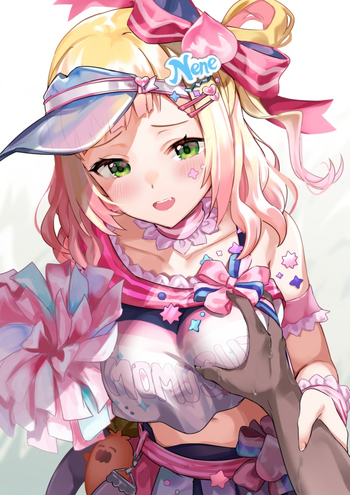 乳揉みの二次元エロ画像。