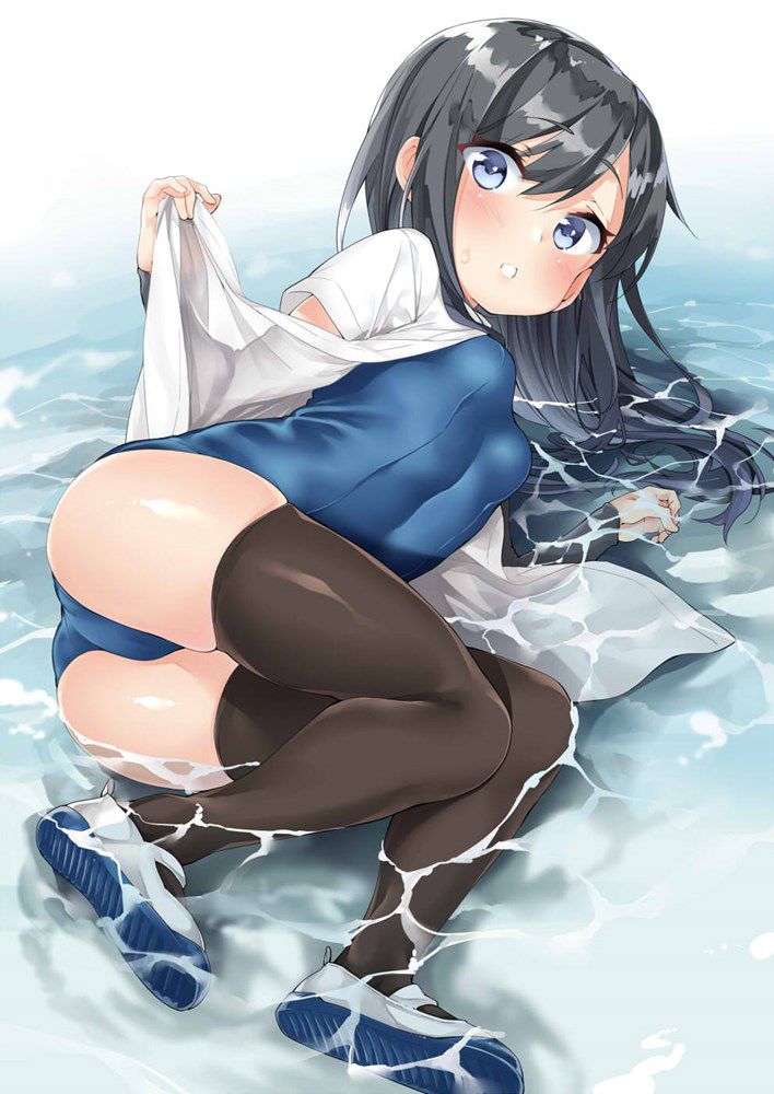 スク水の可愛い二次元画像。