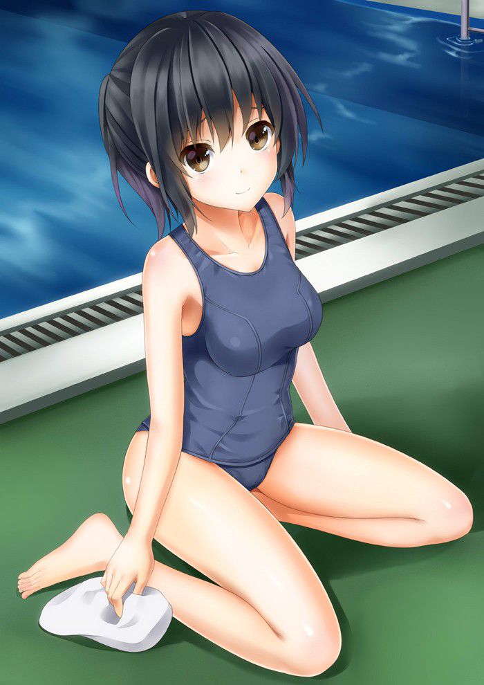 スク水の可愛い二次元画像。