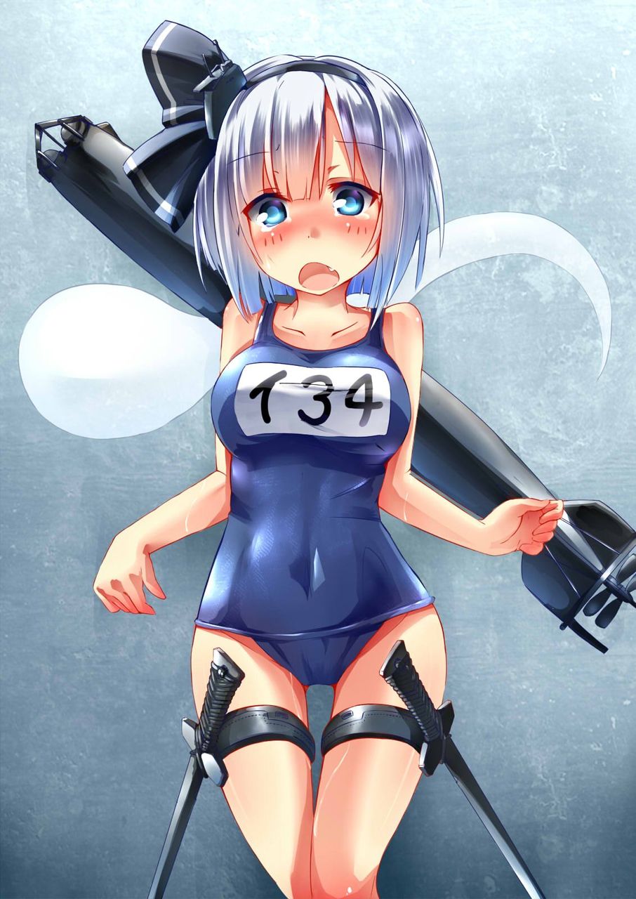 スク水の可愛い二次元画像。
