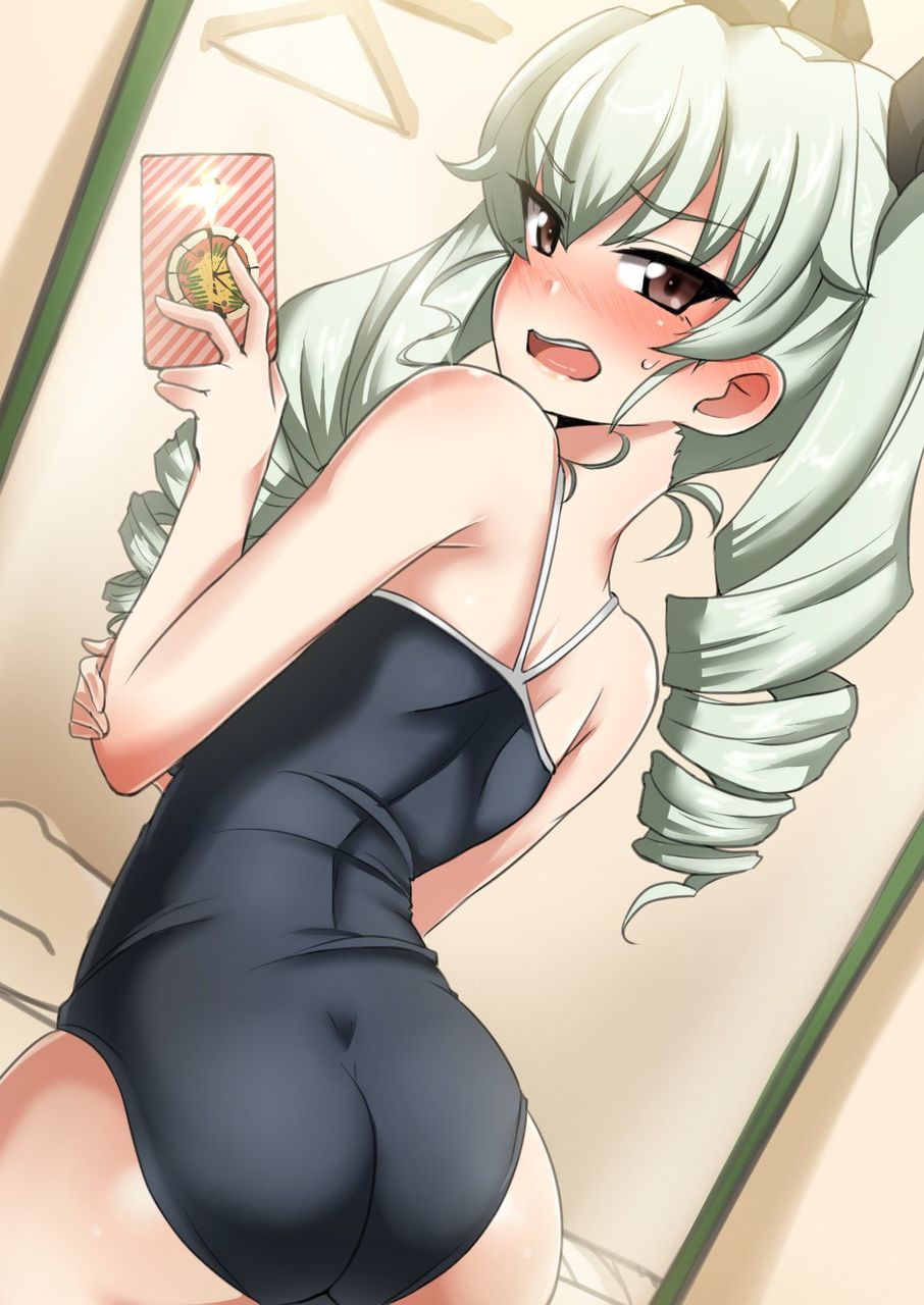 スク水の可愛い二次元画像。