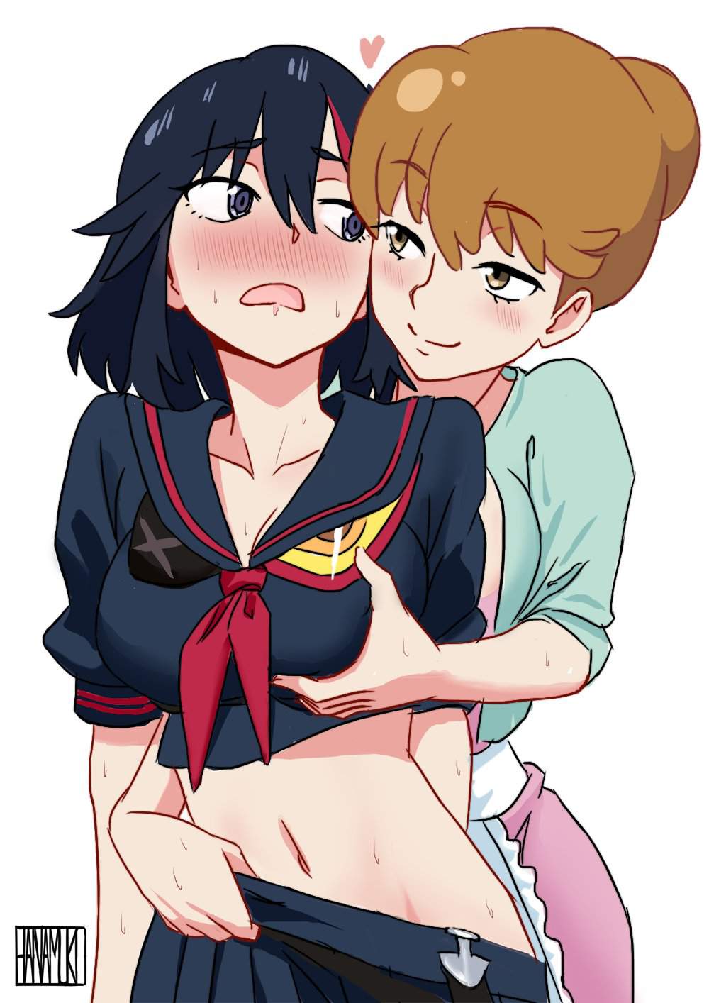 百合・レズの二次フェチ画像。