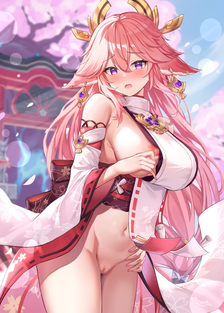 乳首の二次エロ画像を愛でる。