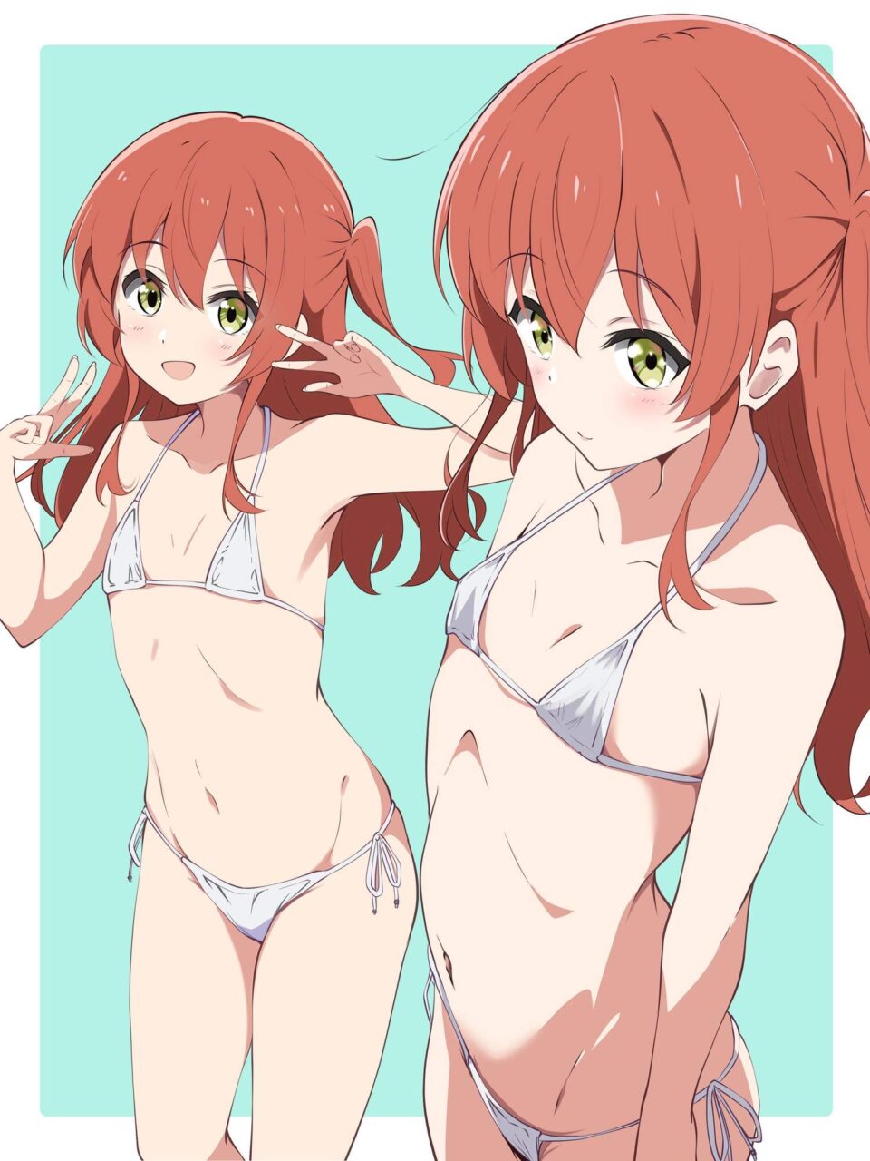 水着の可愛い二次元画像。