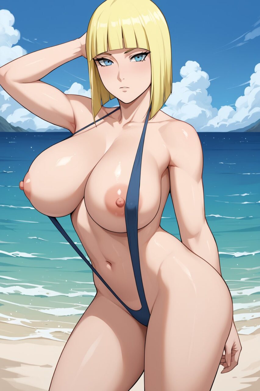 水着の可愛い二次元画像。