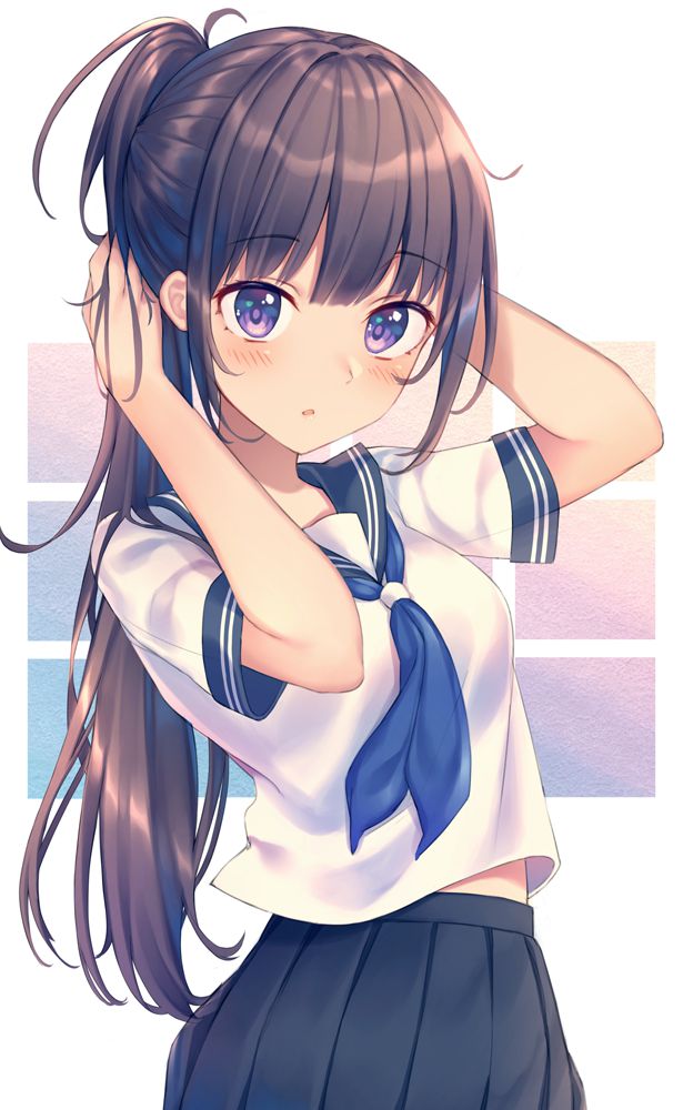 ポニーテールの二次元エロ画像。