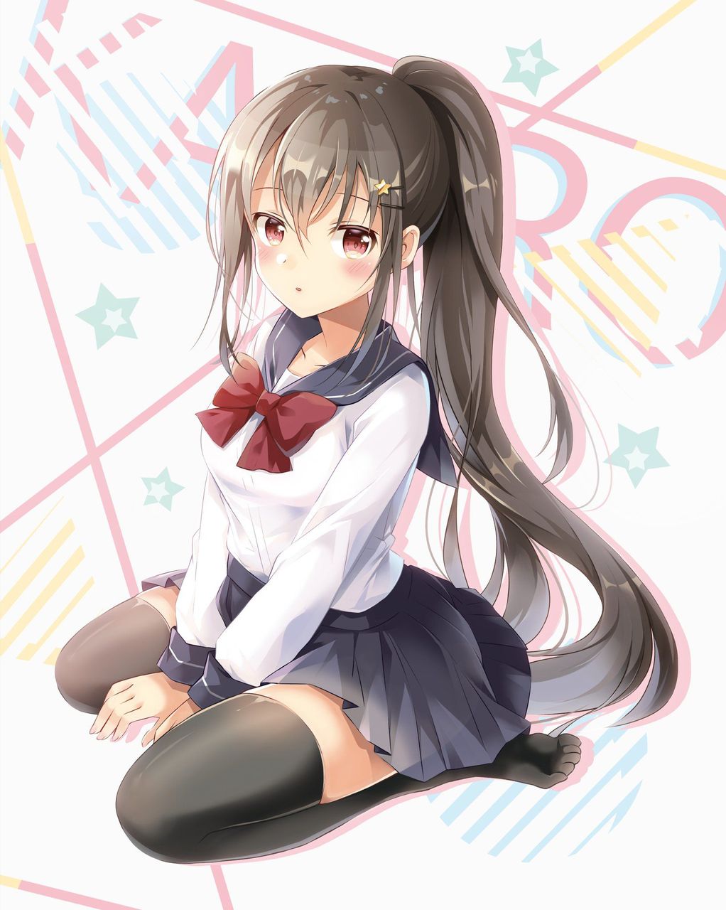 ポニーテールの二次元エロ画像。