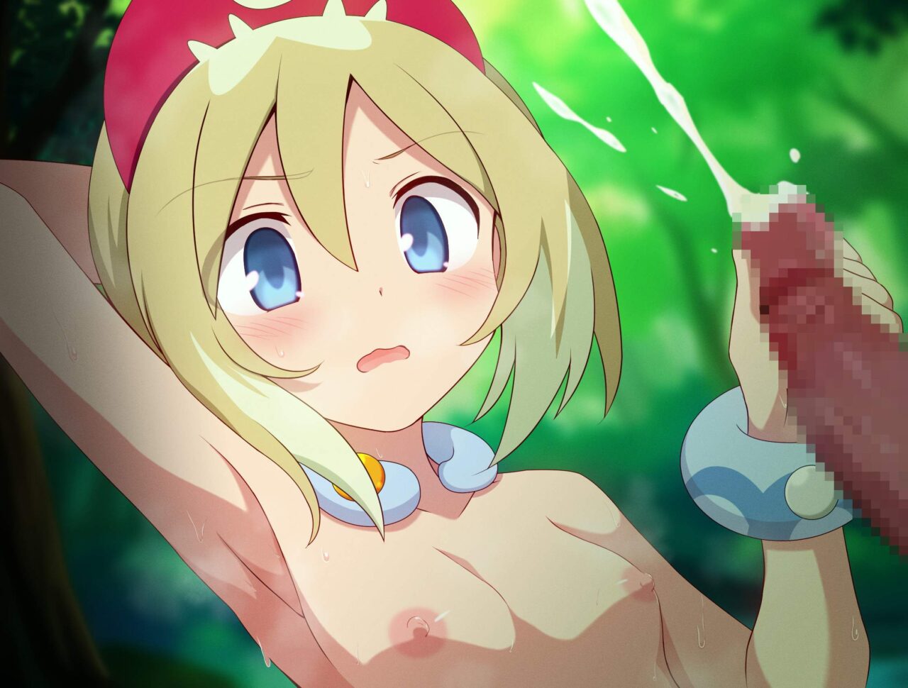 手コキの二次フェチ画像。