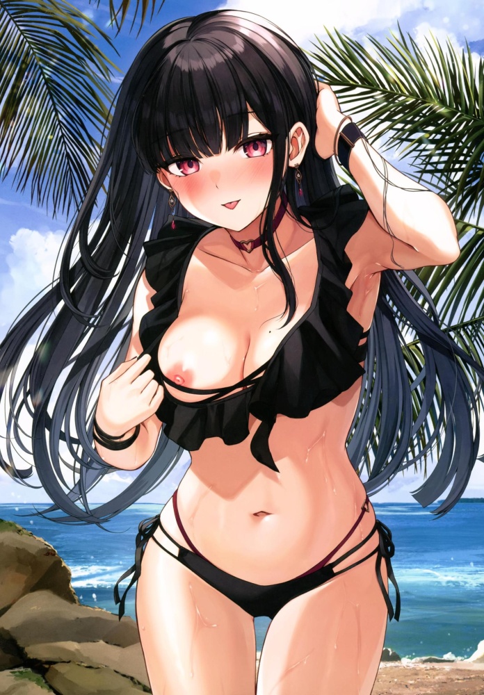 乳首の二次エロ画像で！