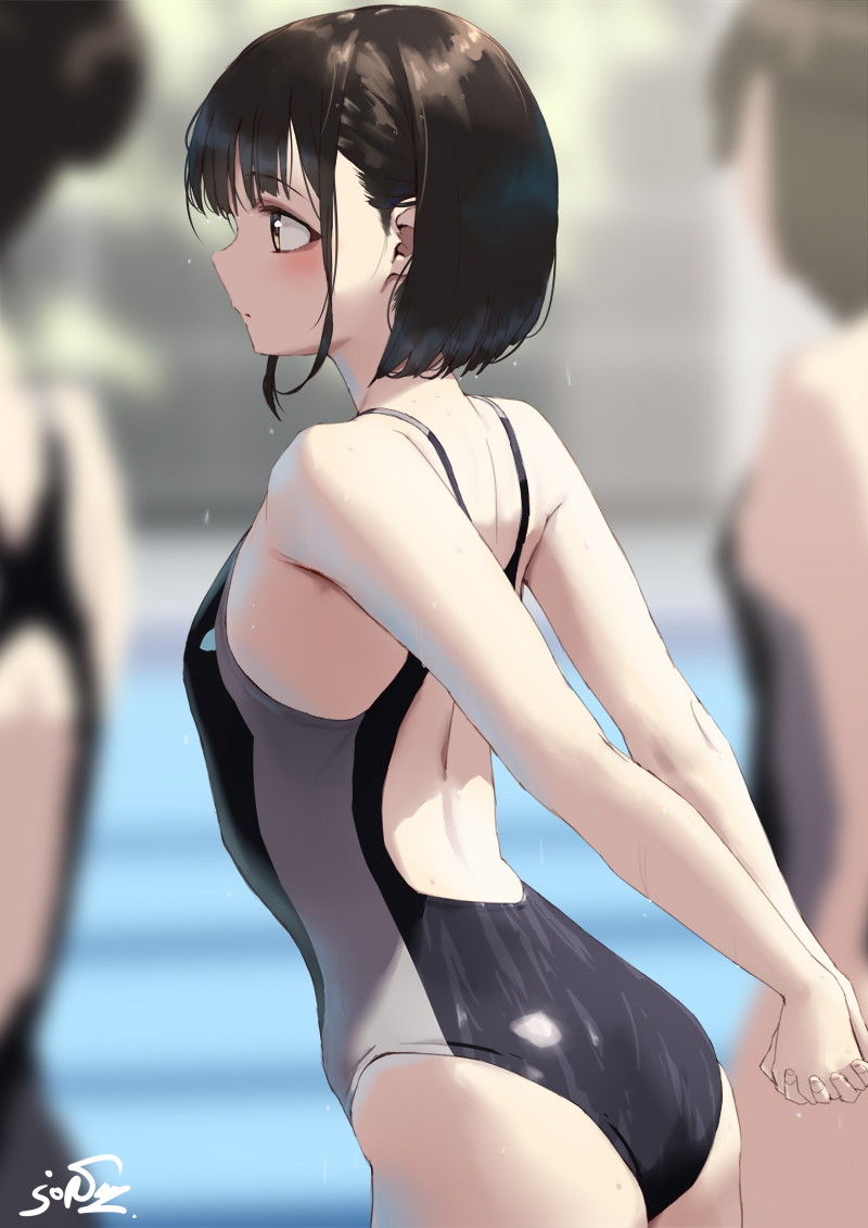 競泳水着のエロ画像をアップ！