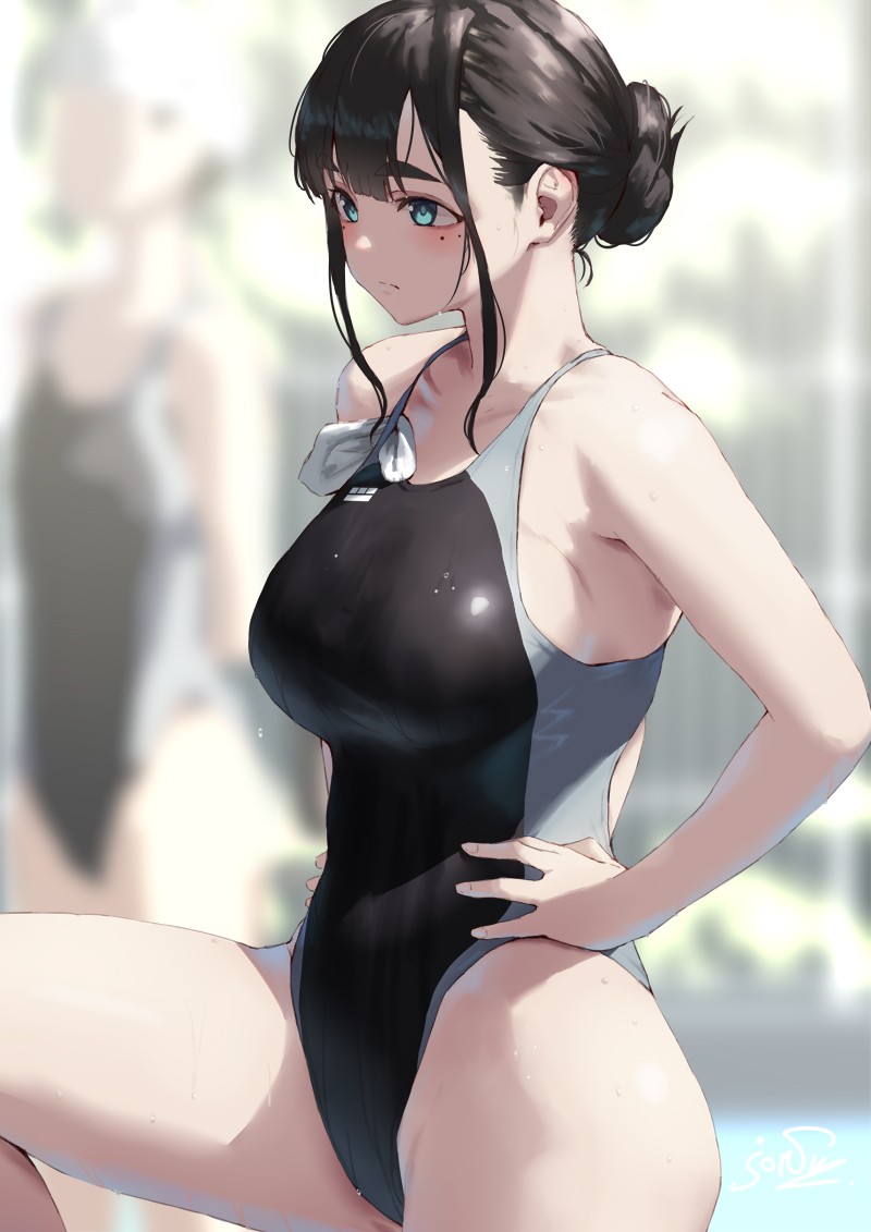 競泳水着のエロ画像をアップ！