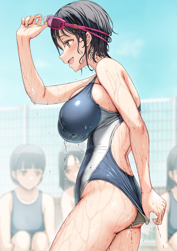 競泳水着の魅力についてエロ画像で検証