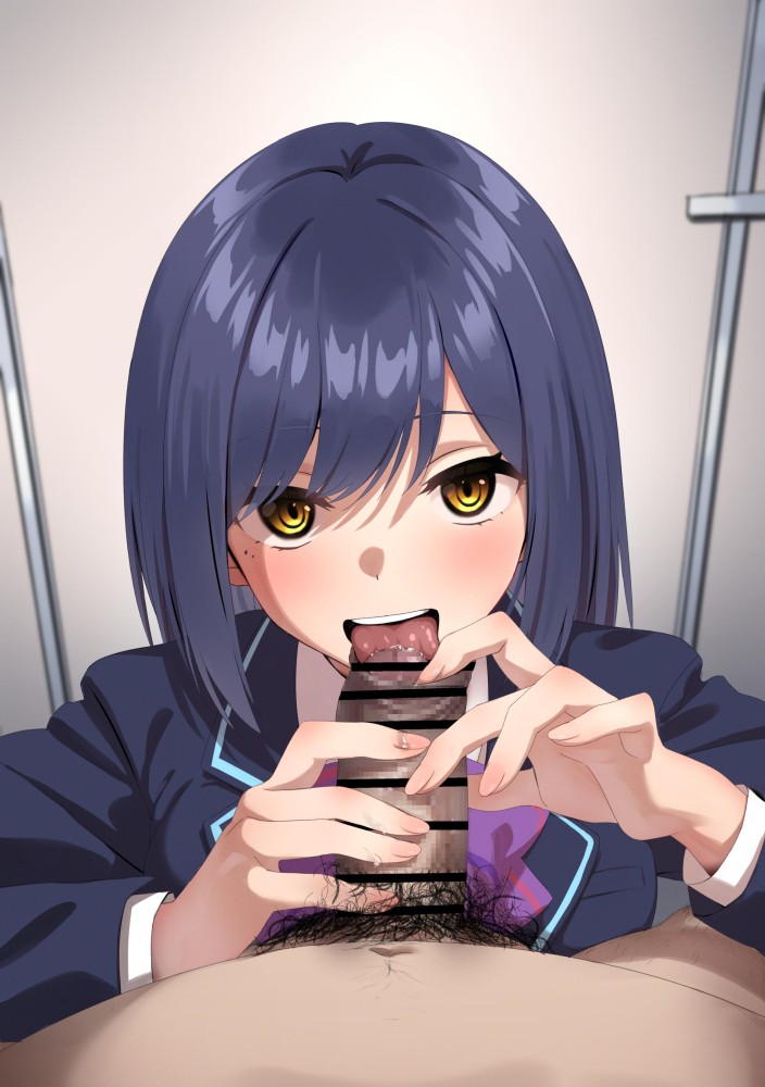 フェラチオの虹エロ画像