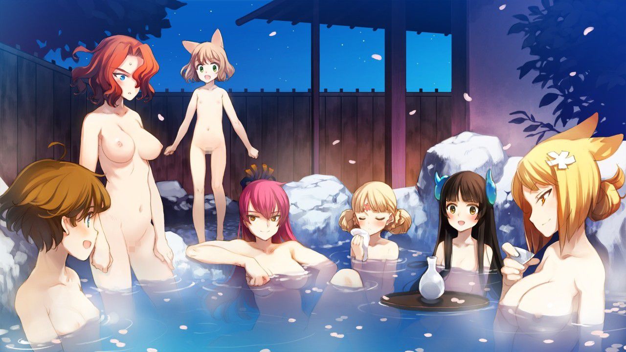 お風呂の可愛い二次元画像。