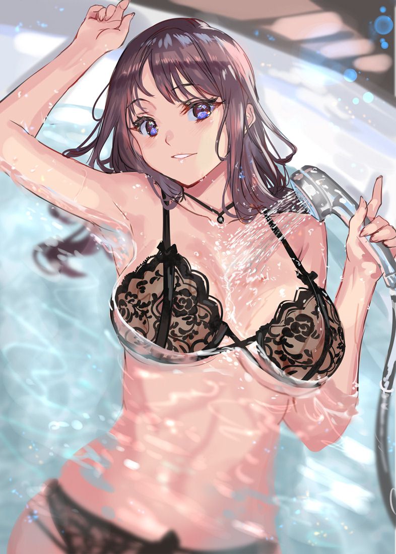 お風呂の可愛い二次元画像。