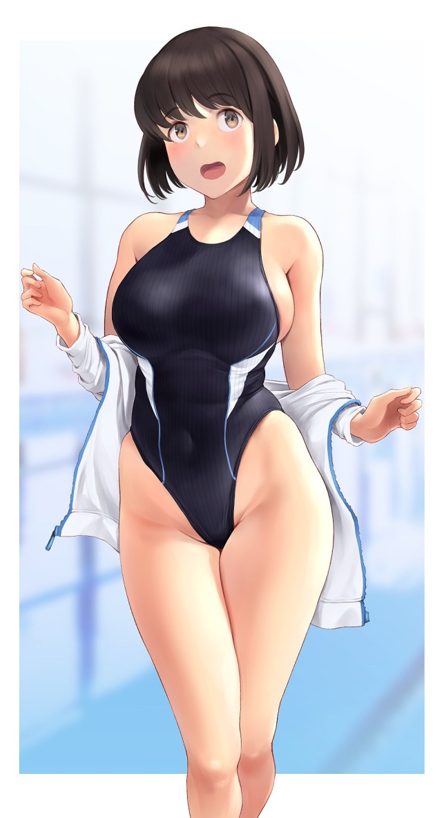 競泳水着の魅力についてエロ画像で検証
