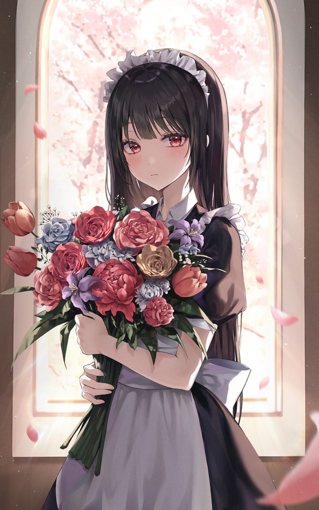 メイドの二次エロ画像を愛でる。