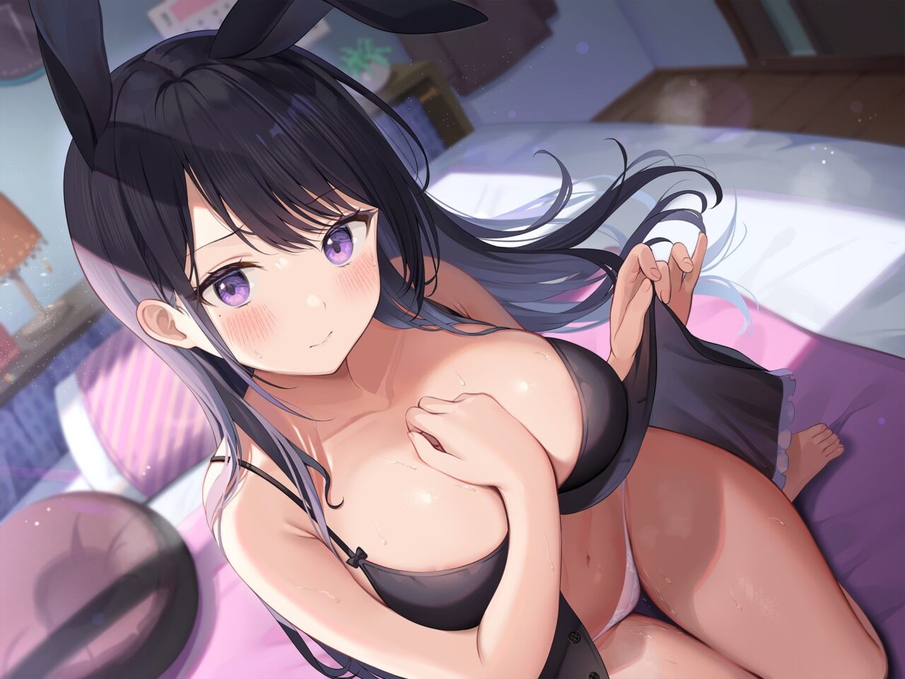 表情の二次元エロ画像。