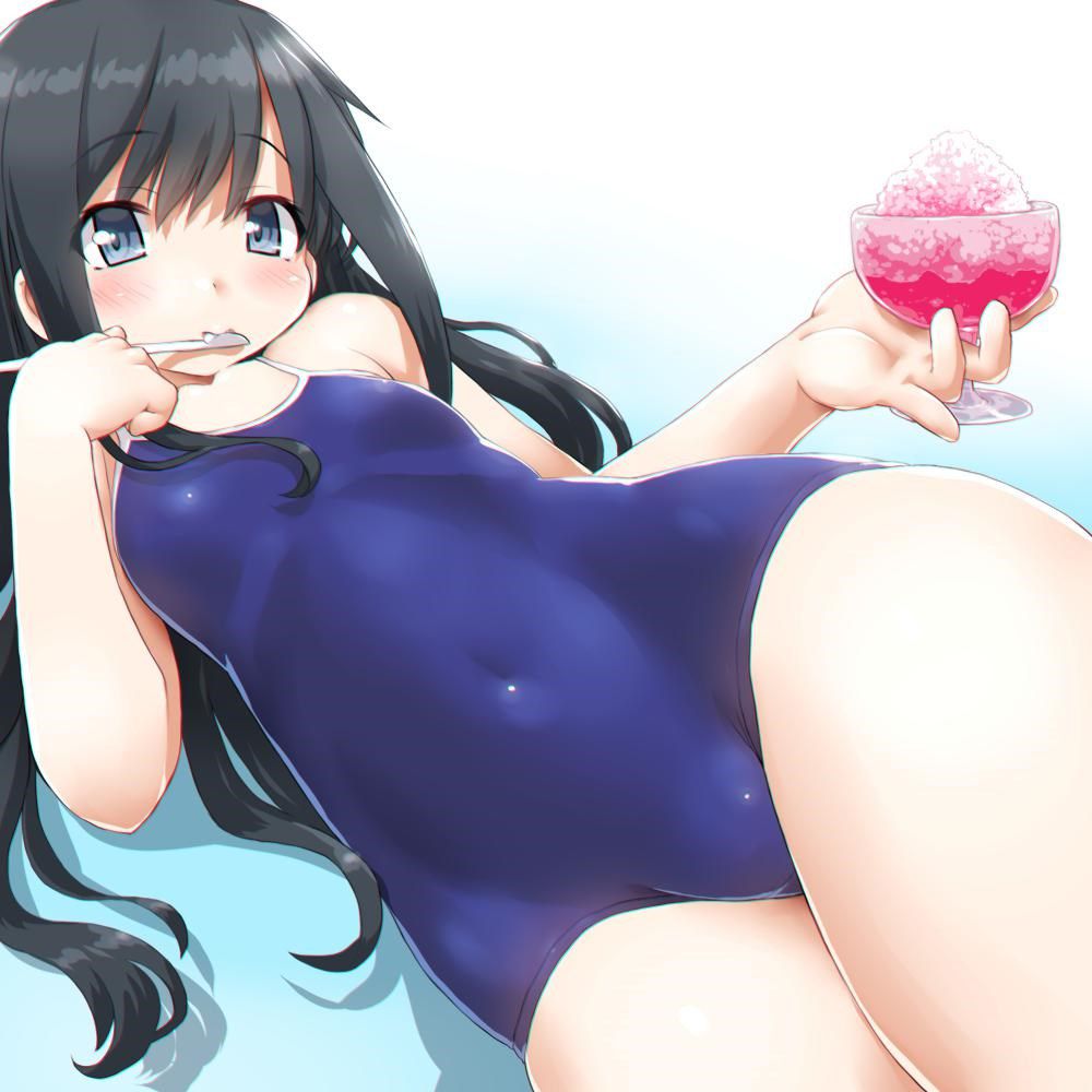 スク水の可愛い二次元画像。