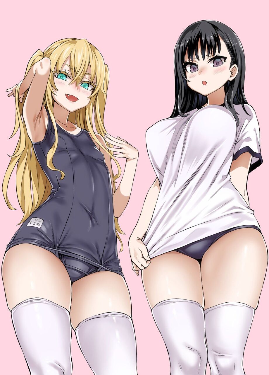 スク水の可愛い二次元画像。