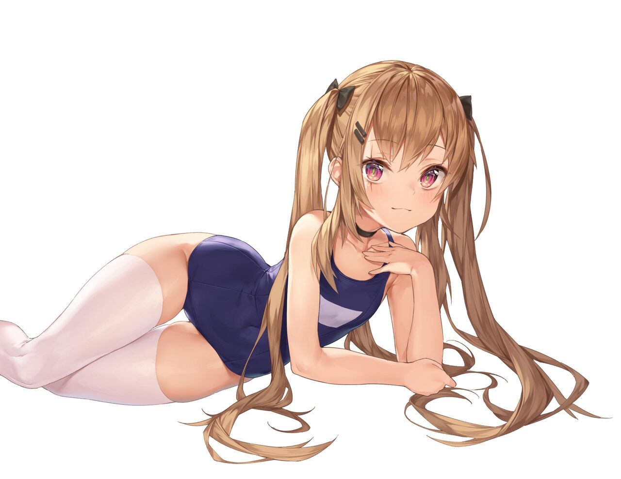 スク水の可愛い二次元画像。