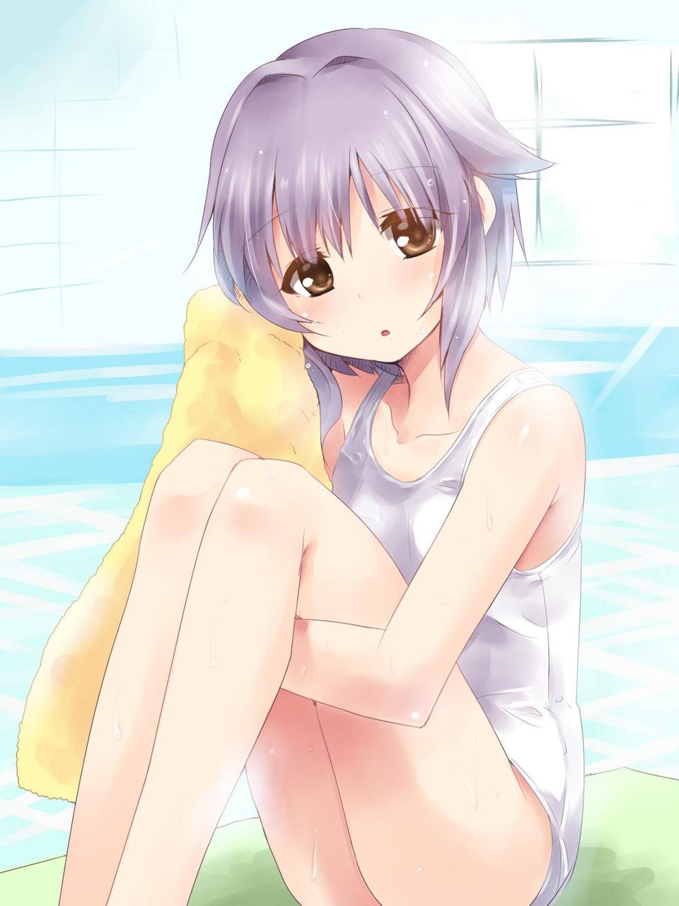スク水の可愛い二次元画像。