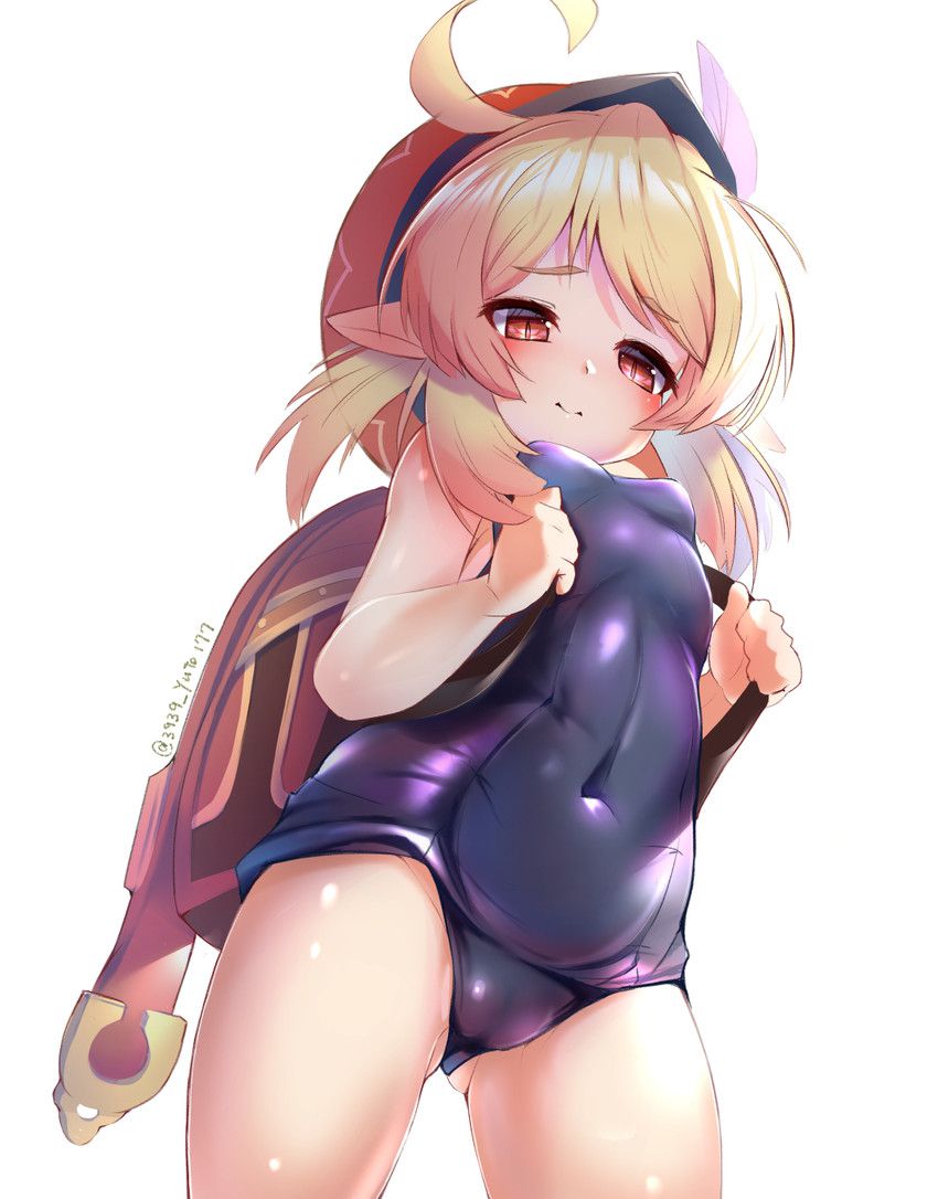 スク水の可愛い二次元画像。