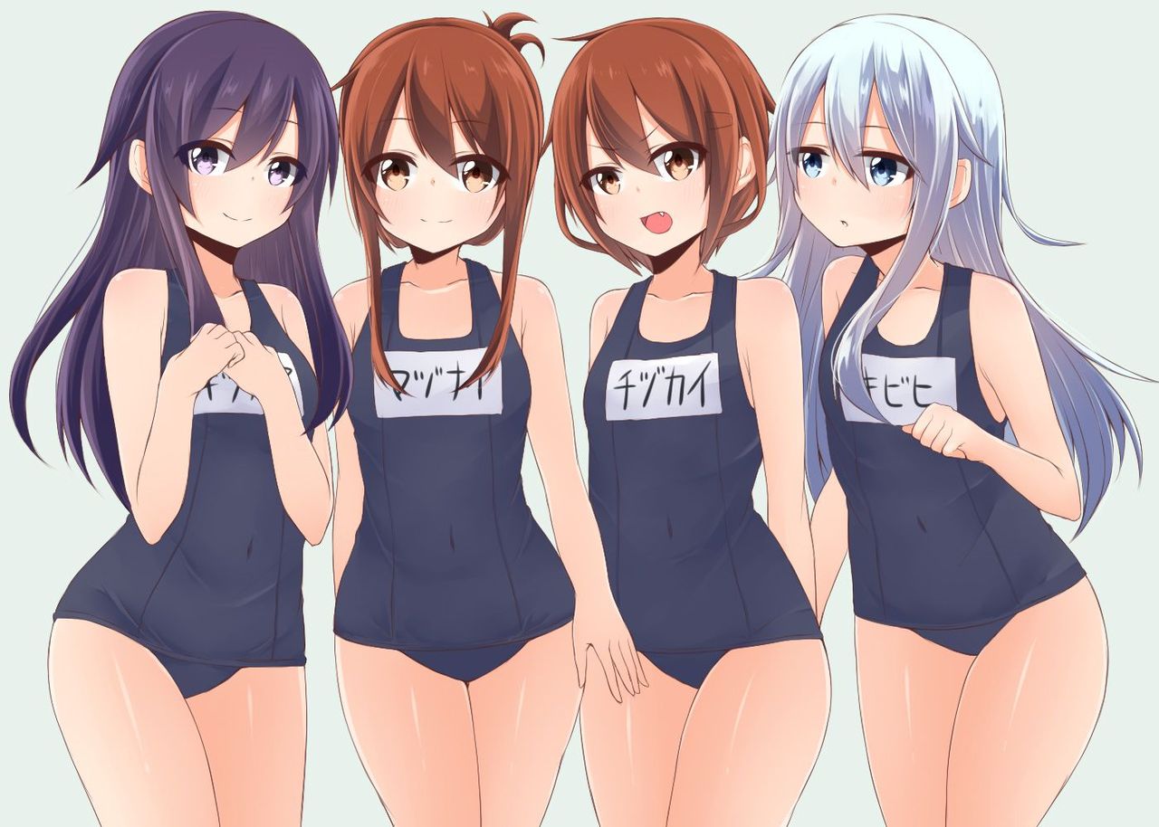 スク水の可愛い二次元画像。