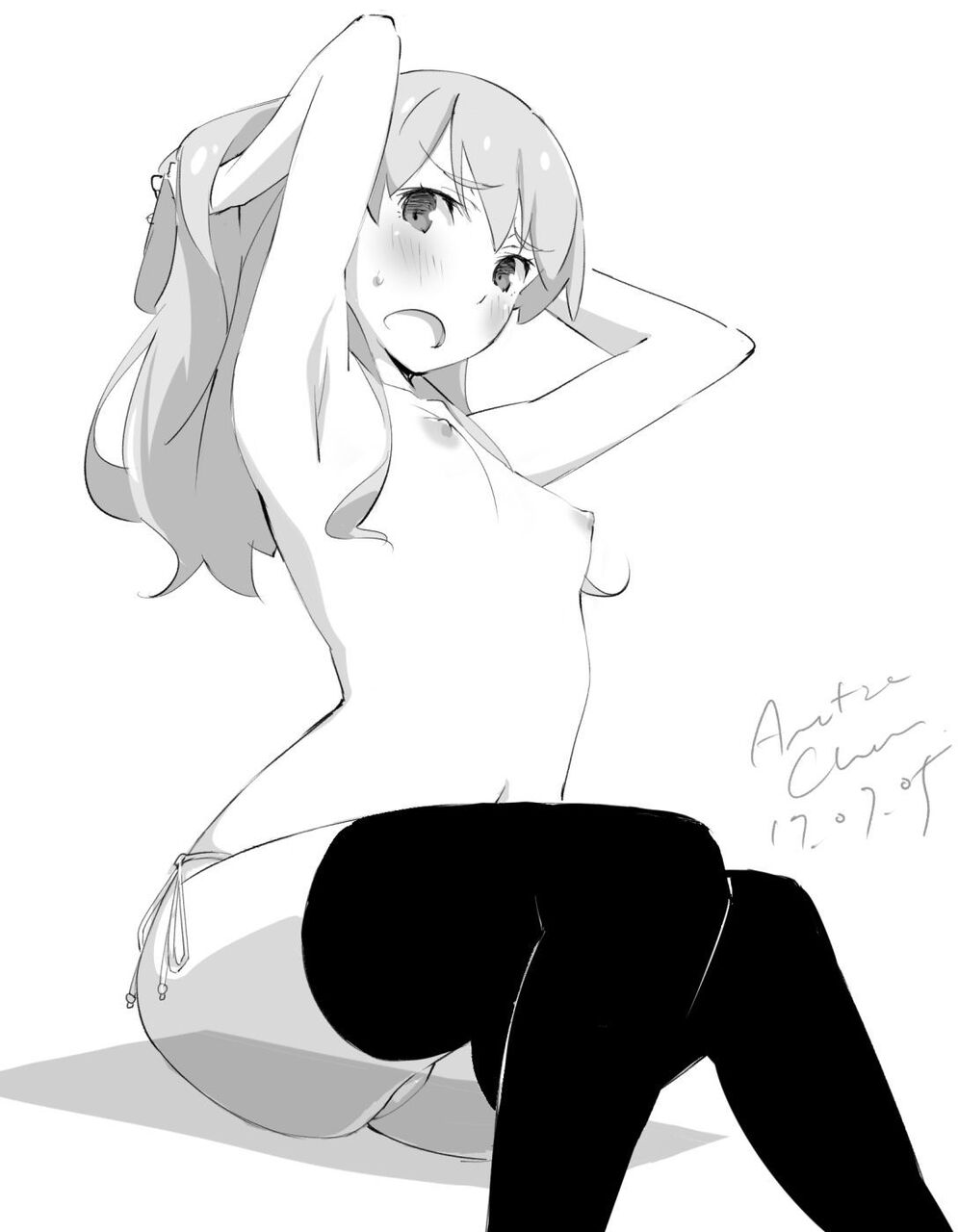 貧乳の萌えイラスト