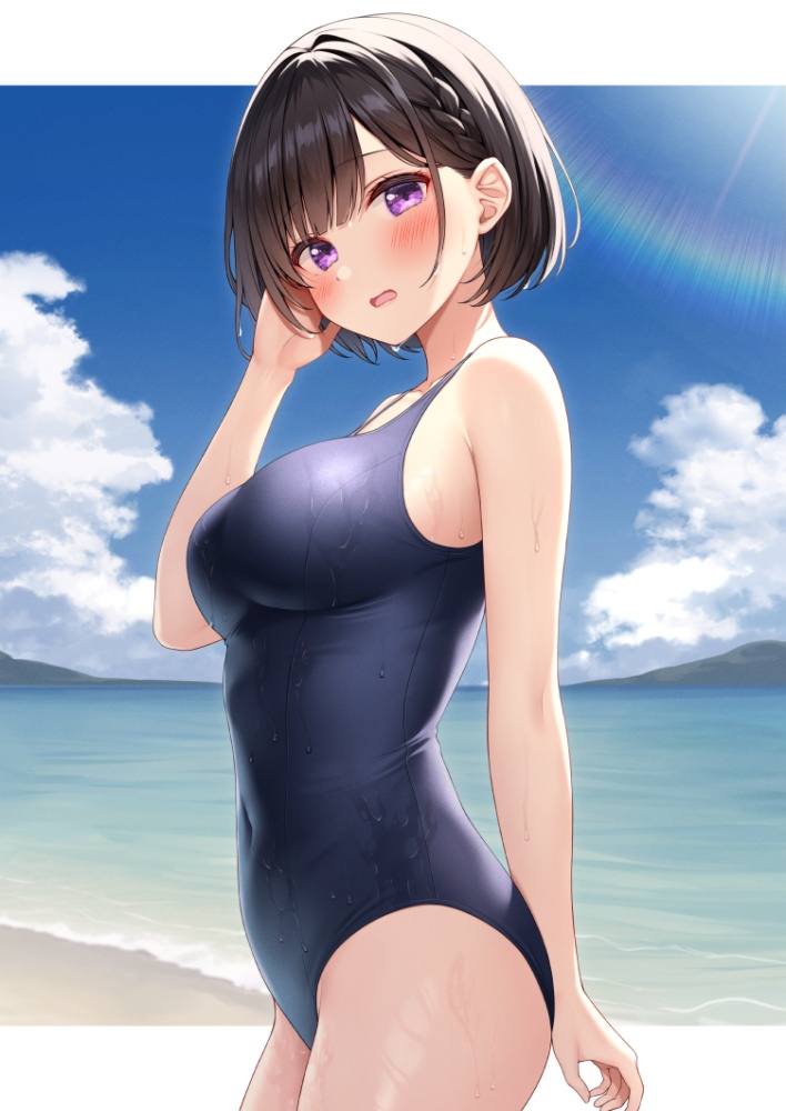 スク水の二次エロ画像を愛でる。