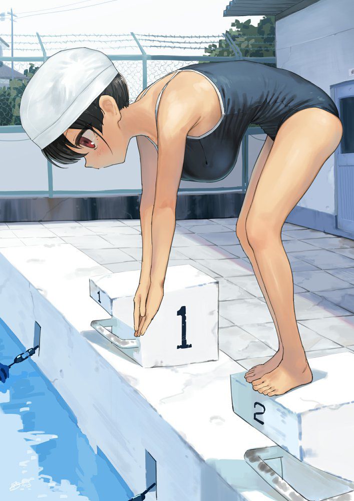 スク水の二次エロ画像を愛でる。