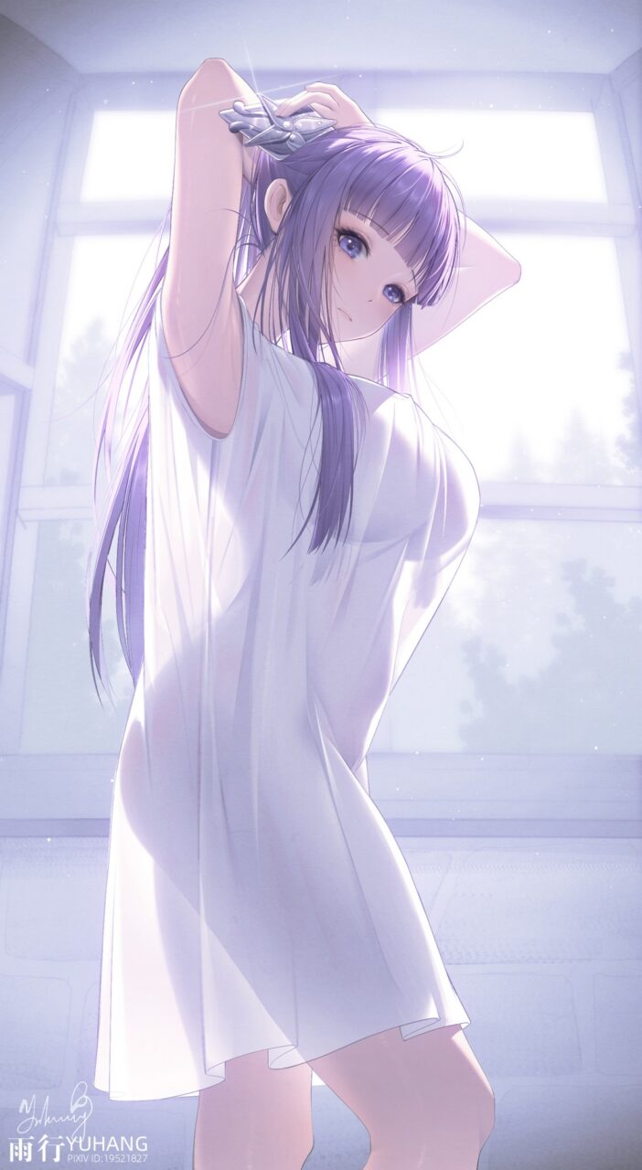 紫髪の二次エロ画像を愛でる。