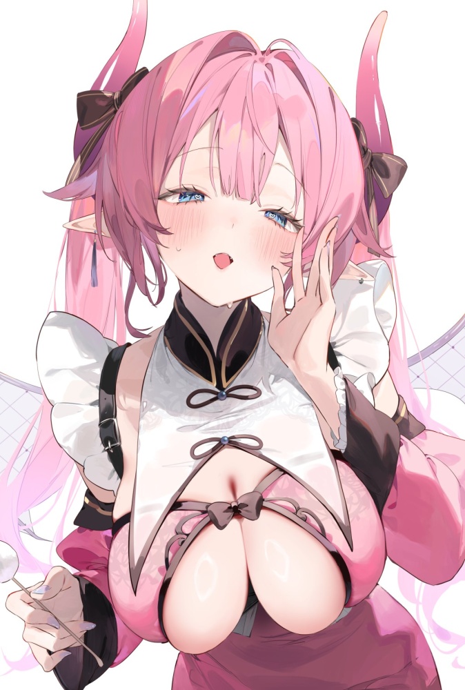 巨乳の可愛い二次元画像。