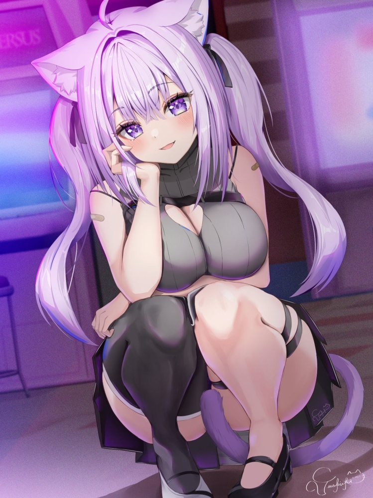 巨乳の可愛い二次元画像。