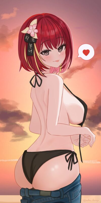 巨乳の可愛い二次元画像。