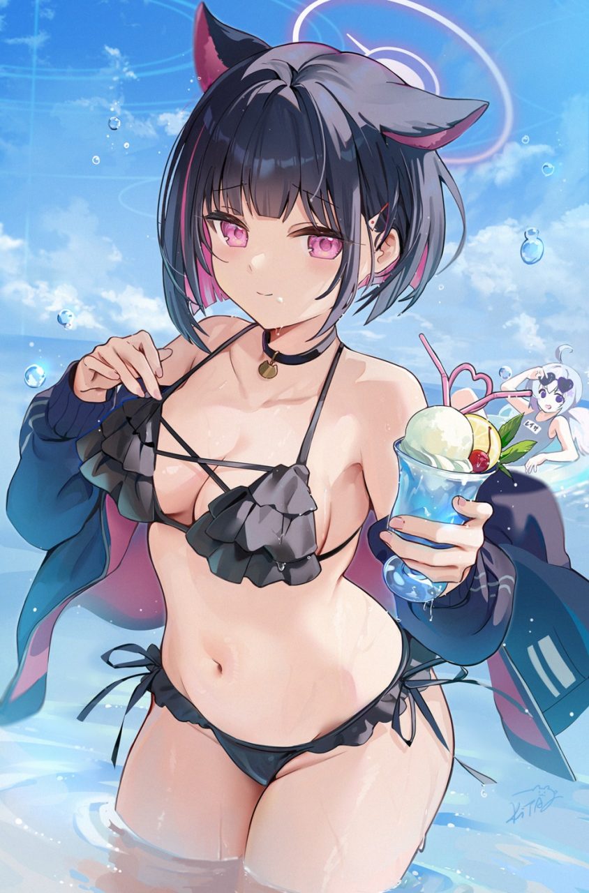 おへその二次元エロ画像。