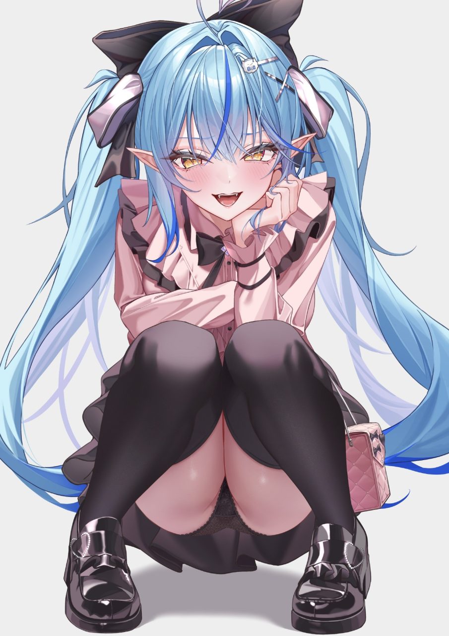 ニーソの虹エロ画像