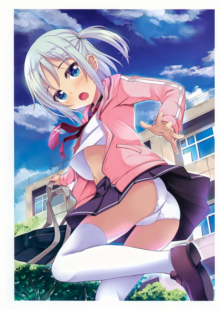 ニーソの虹エロ画像