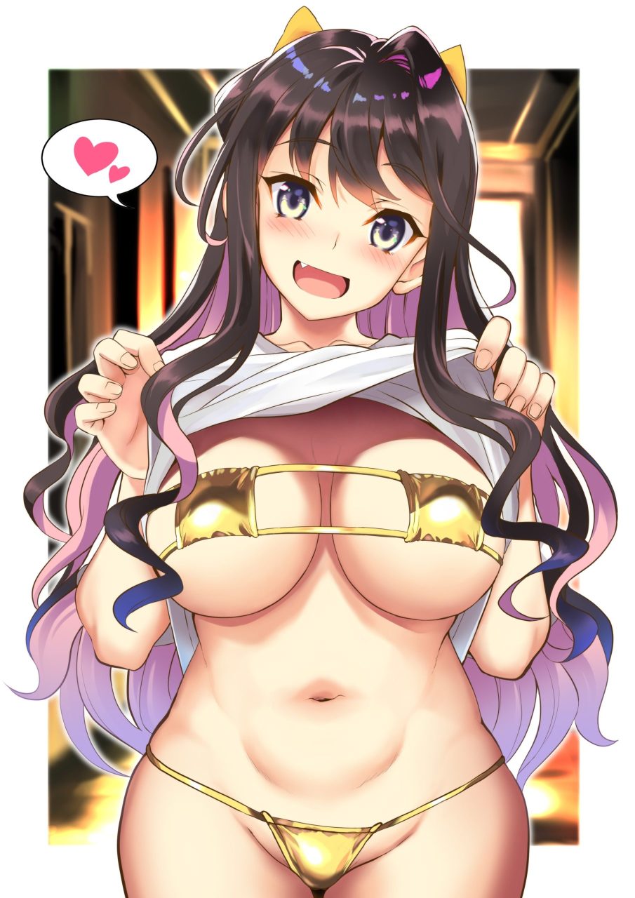 たくし上げの虹エロ画像