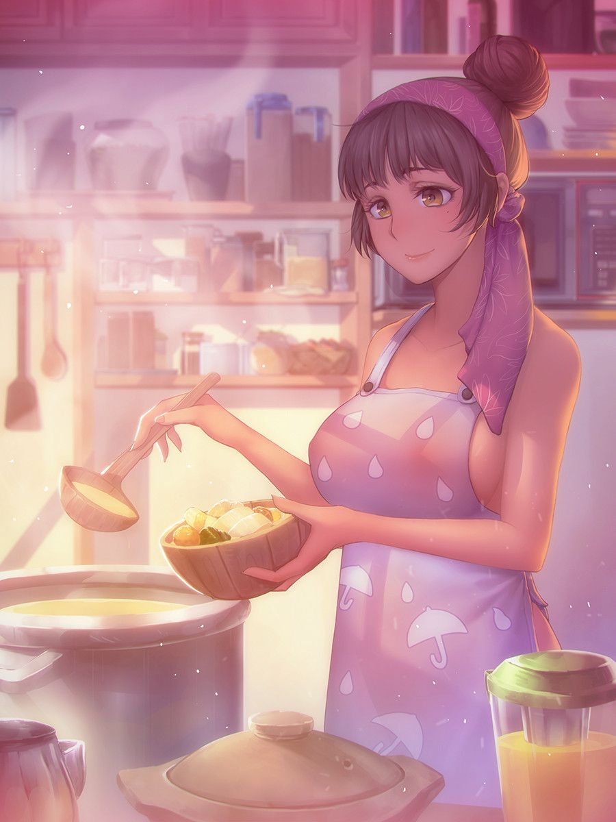 裸エプロンのエロい画像