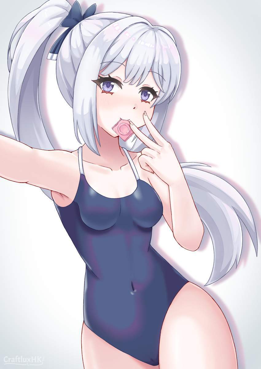 自撮りの二次元エロ画像。