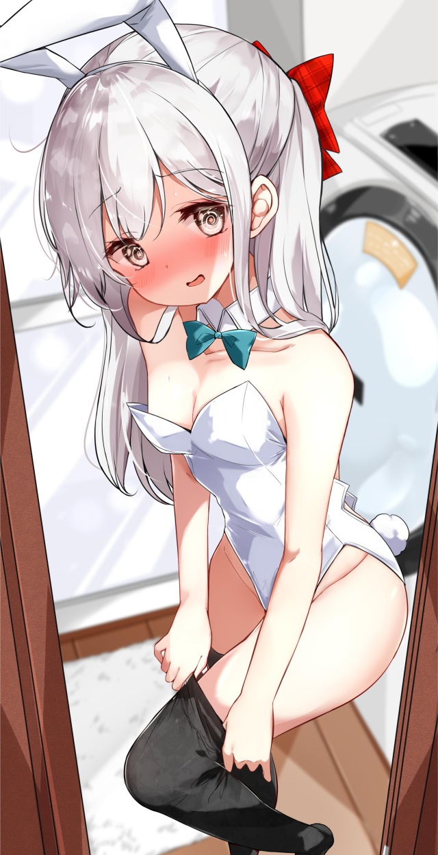 銀髪の二次フェチ画像。