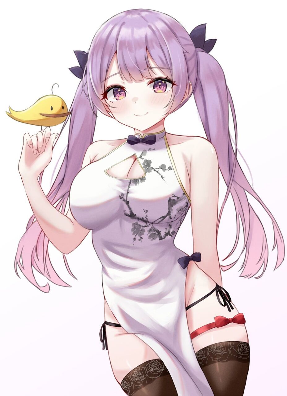 チャイナドレスの二次元エロ画像。