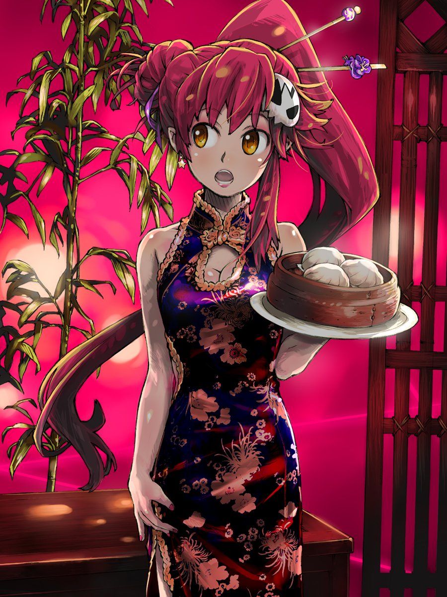 チャイナドレスの二次元エロ画像。