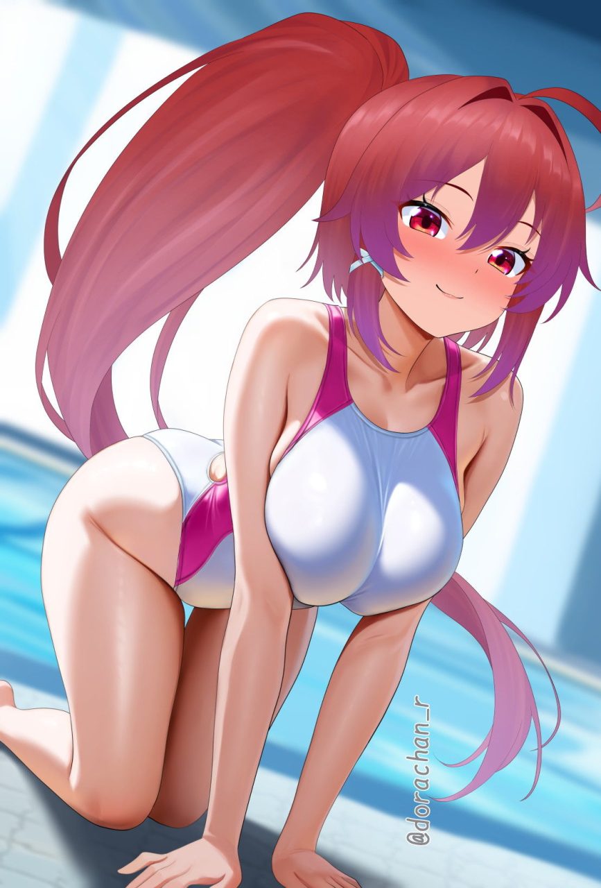 俺のとっておきの競泳水着の画像フォルダを見せる