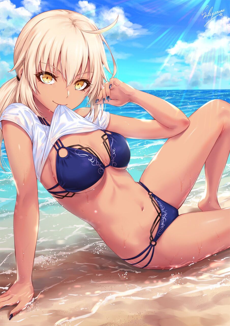 金髪の二次元エロ画像。