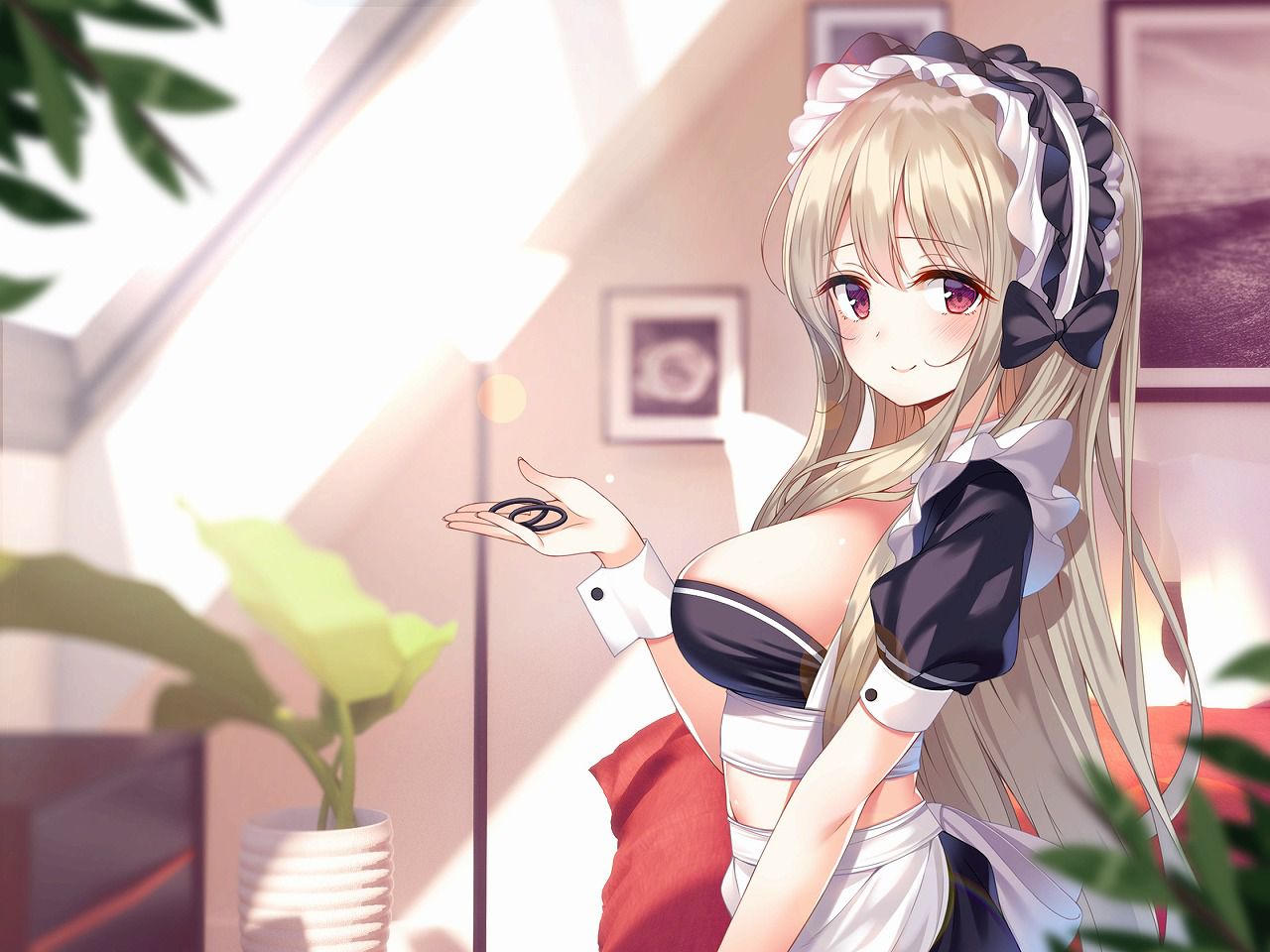 メイドの二次エロ画像を愛でる。